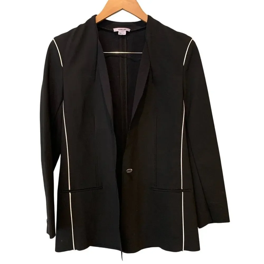HELMUT LANG Origami Crepe Pierce Blazer Size 4